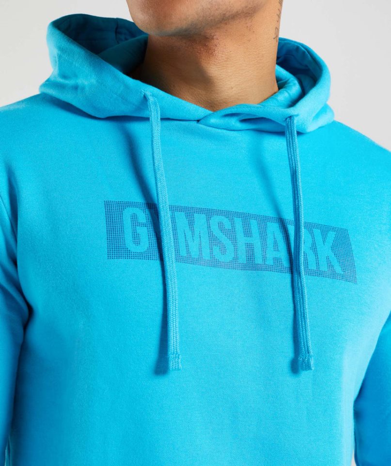 Bluzy Z Kapturem Gymshark Block Męskie Turkusowe | PL 395MCJ